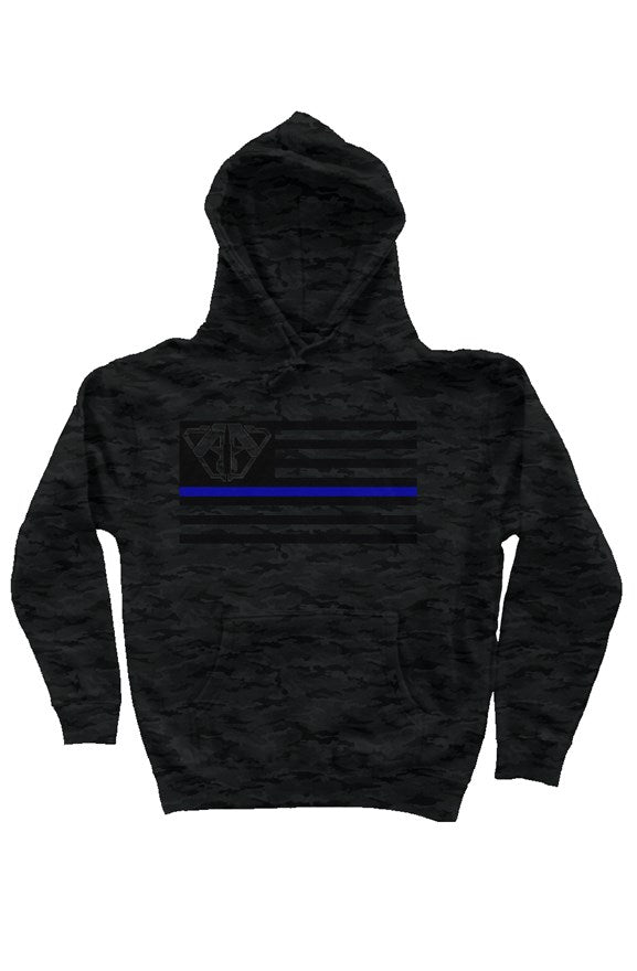 Blue Lives Matter Camo Heavyweight Hoodie